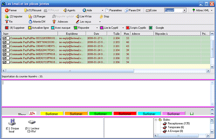 Pour crire une partie Texte crypte ou non et une partie HTML...